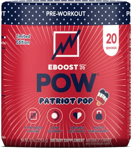 Vista 14 de EBOOST POW Natural - Polvo de preentrenamiento – 15 paquetes – Berry Melon Fizz – Un suplemento preentrenamiento para el rendimiento, apoyo
