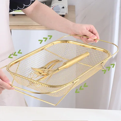 Vista 2 de Colador sobre el fregadero, cesta colador de acero inoxidable, cesta de malla fina para cocina casera