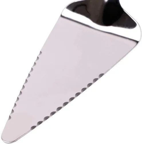 Vista 8 de Servidor de tartas de cubiertos de acero inoxidable para tartas, cortador de pizza, cortador de postre de tarta (negro)