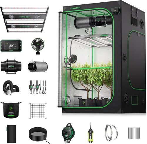 Vista 10 de VIVOSUN Kit de tienda de cultivo Smart PRO 2x2, sistema de cultivo