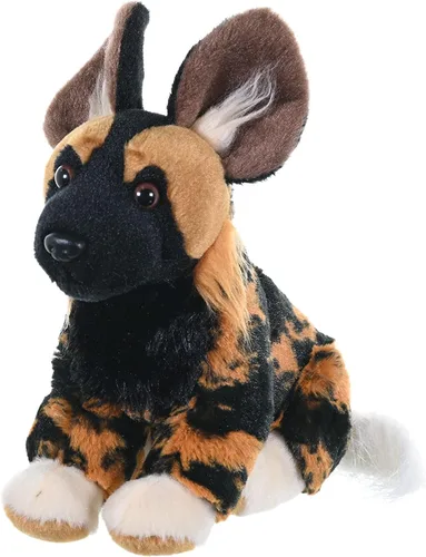 Vista 2 de Wild Republic – Peluche de perro salvaje africano, muñeco de felpa, juguete de peluche, regalo para niños, Colección Cuddlekins - 8 pulgadas