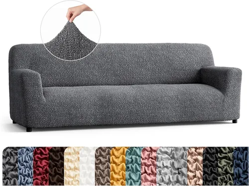 Vista 67 de PAULATO BY GA.I.CO. Funda para Silla - Funda para Sillón - Funda para Sillón - Funda de Tela Suave - Protector de Muebles Elegante de Ajuste Ceniza