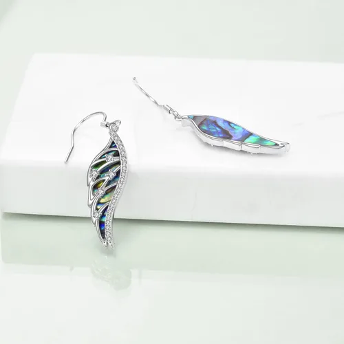 Vista 2 de Angel Wings Earring for Women Sterling Silver Fashion Dangle Drop Earring Angel Jewelry Gift for Women Girls