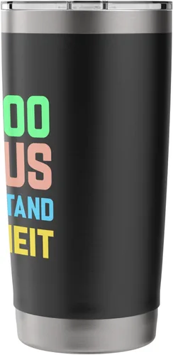 Vista 2 de Vaso aislado de acero inoxidable con texto en inglés "I am Too Celsius To Understand Fahrenheit