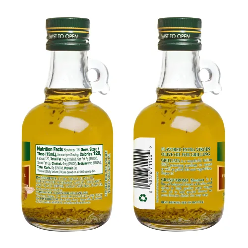 Vista 3 de Mantova Aceite de oliva virgen extra Grand'Aroma Grilliata, fabricado en Italia, prensado en frío, 100% natural, aceite de cocina saludable