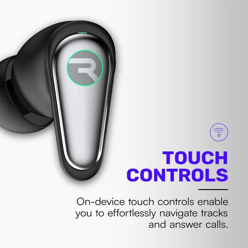 Vista 8 de Auriculares Raycon Pro inalámbricos Bluetooth con cancelación activa de ruido híbrida, modo de consciencia, 40 horas de batería, 6 micrófonos