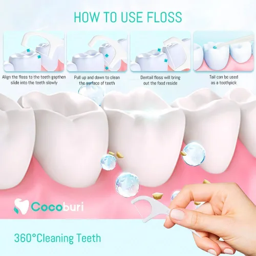 Vista 2 de Hilo dental para adultos, paquetes individuales de hilo dental ultrafino para adultos, paquete individual, sin roturas, embalaje individual