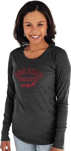 Vista 15 de Blue 84 NCAA playera de tres combinaciones de manga larga para mujer Campus