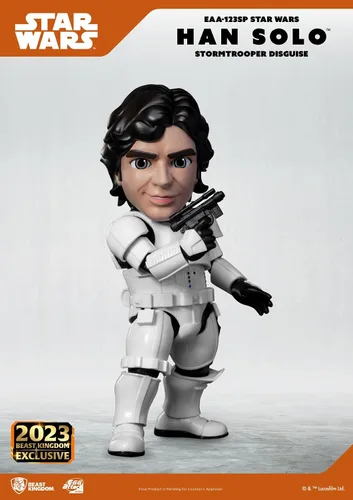 Vista 5 de Star Wars Han Solo (disfraz de Stormtrooper) EAA-123SP San Diego 2023 Figura de acción de ataque de huevo