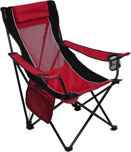 Vista 7 de Kijaro Silla plegable para campamento: disfruta del aire libre en esta silla al aire libre con un portavasos integrado y organizador lateral