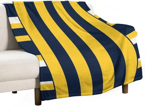 Vista 21 de Manta de rayas náuticas amarillas y azul marino, moderna, ultrasuave, manta de microfibra para sofá, cama para niños y adultos, 30 x 40 pulgadas