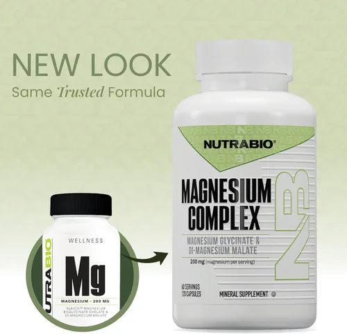 Vista 2 de NutraBio Suplemento de magnesio, glicinato de magnesio para dormir, biglicinato, malato de D-magnesio, apoyo muscular y nervioso, para hombres