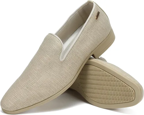Vista 5 de UUBARIS Mocasines de vestir para hombre de esmoquin, zapatos sin cordones