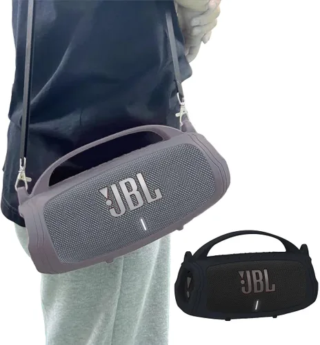Vista 3 de JCHPINE Funda de Silicona para Altavoz Bluetooth Portátil JBL Charge 5, Soporte de Piel Protectora para Accesorios de Altavoz JBL Charge 5