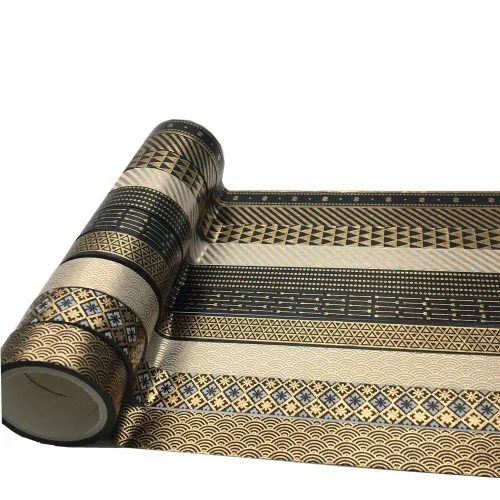 Vista 5 de VIVIQUEN Juego de cintas washi doradas de 0.59 pulgadas (0.591 in), paquete decorativo para álbumes de recortes, manualidades, envoltura de regalos