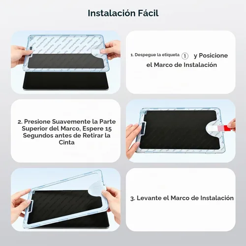 Vista 3 de MOBDIK Paperfeel - Protector de pantalla de cristal para iPad Air 11 M4 / M3 / M2