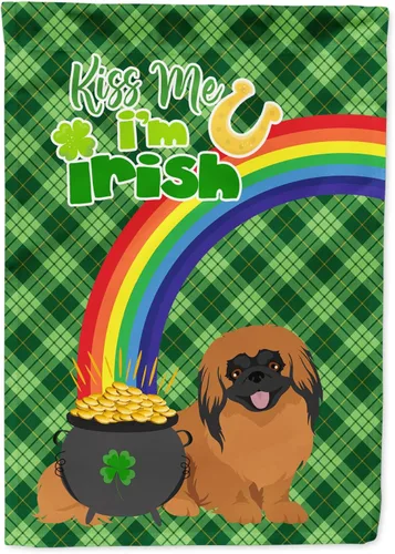 Vista 87 de Caroline's Treasures WDK4731GF - Bandera decorativa para jardín del día de San Patricio, color negro y tostado, Airedale Terrier, para jardín