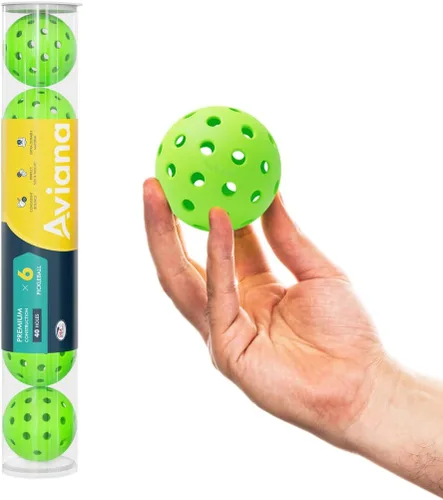 Vista 12 de Outdoor Pickleball Balls USAPA Approved for Tournament Play 6 12 48 Packs Durable 40-Hole Design Ideal for All Skill Levels Pickleball Accessories
