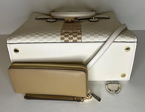 Vista 5 de Michael Kors Bolso Hamilton MD con cartera Continental grande y gancho para bolso