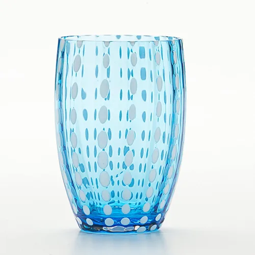 Vista 7 de Zafferano Perle - Vaso de cristal ámbar de 11 oz (juego de 2)