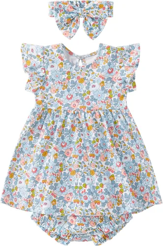 Vista 135 de pureborn Vestido de bebé niña 0-24 meses
