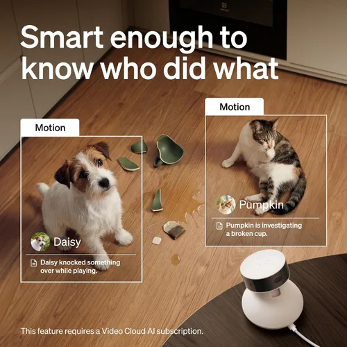 Vista 2 de PETLIBRO Paquete de 2 cámaras AI para mascotas, incluye prueba de IA de 90 días, cámara interior para mascotas con seguimiento automático de 360°
