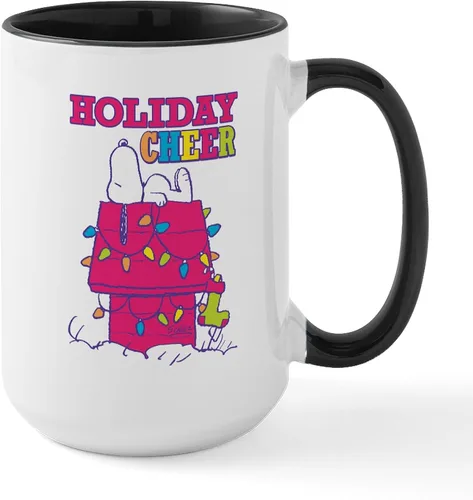 Vista 128 de CafePress SNOOPY Joe Cool - Taza de café de cerámica (15.0 fl oz)