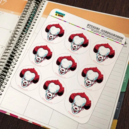 Vista 5 de IT Pennywise Come Home Planner Calendario Scrapbooking Craft Pegatinas