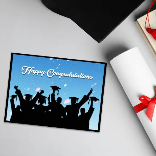 Vista 3 de ALIBBON Troqueles para graduados para hacer tarjetas, palabras de felicitaciones, troqueles de corte de metal, troqueles de fondo de graduación