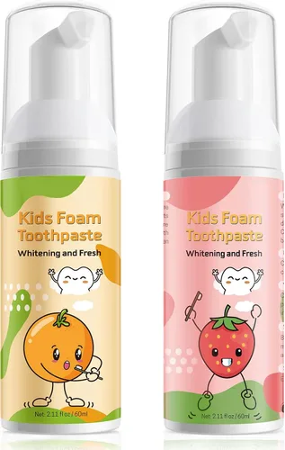 Vista 12 de Pasta de dientes de espuma para niños, 4 paquetes de pasta de dientes de espuma para cepillo de dientes eléctrico en forma de U, pasta de dientes