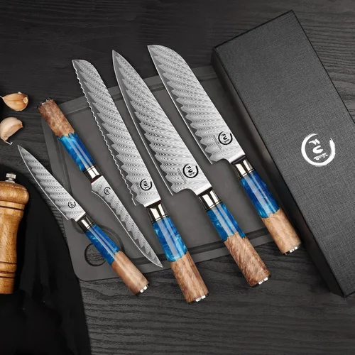 Vista 7 de Cuchillo de pelar de 3.5 pulgadas, cuchillo de pelar de damasco pequeño cuchillo de fruta ultra afilado Damasco VG10 Core acero con 66 capas