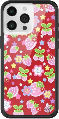 Vista 10 de Wildflower Cases - Funda Surf's Up, Compatible con Apple iPhone 15 Pro Max Moderno, Rojo, Morado, Floral, Verano, Playa - Parachoques Protector