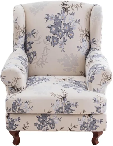 Vista 25 de CRFATOP 2 fundas elásticas para silla con respaldo de alas de mariposa, fundas de tela de elastano con respaldo de ala, fundas para sillón con parte