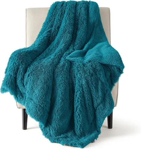 Vista 44 de Bedsure GentleSoft Manta de Tiro de Piel Sintética Esponjosa y Suave para Sofá, Forro Polar Sherpa Suave Regalos Acogedores para Mujeres, Manta