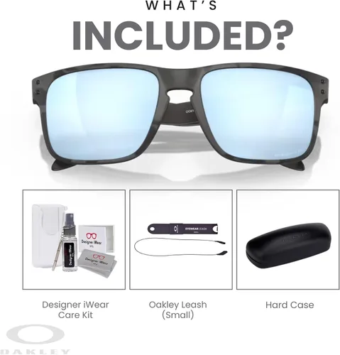 Vista 3 de Oakley Holbrook OO9102 - Gafas de sol cuadradas para hombre + paquete con correa + paquete con kit de gafas de diseñador iWear