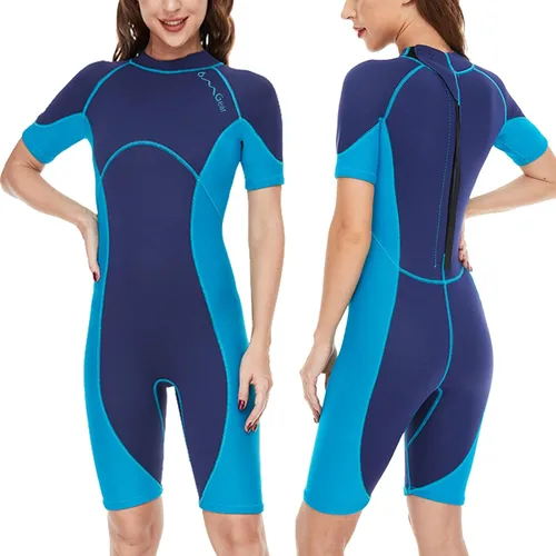 Vista 6 de Traje de neopreno OMGear para buceo de 2 mm y 3 mm para hombres y mujeres, traje de neopreno térmico de cuerpo corto/completo para adultos, traje