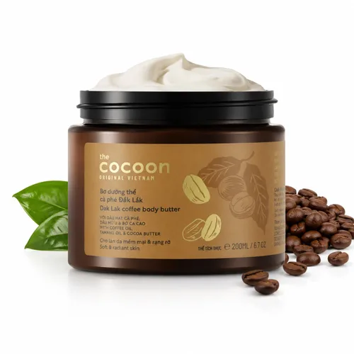 Vista 11 de Cocoon Original Vietnam Dak Lak Coffee Body Scrub 20.3 fl oz / 20.3 fl oz – Esmalte corporal exfoliante con posos de café, manteca de cacao y Body