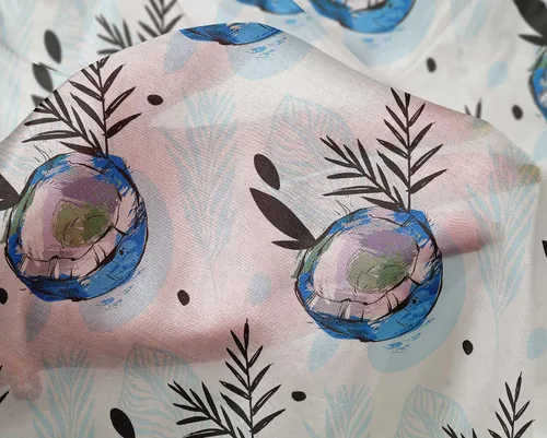 Vista 27 de oneOone Cotton Flex Brown Fabric Tropical Sewing Material Print Fabric By The Yard 40 Inch Wide-5K