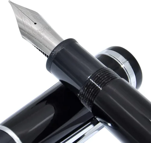 Vista 5 de Jinhao X159 - Pluma estilográfica de punta fina, acrílico de gran tamaño, color negro