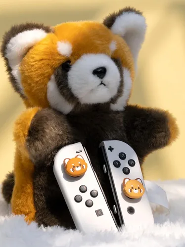 Vista 6 de PAWSWORLD Lindos agarres de pulgar para Nintendo Switch, tapas de joystick de interruptor suave, cubiertas de joystick de dibujos animados, tapas