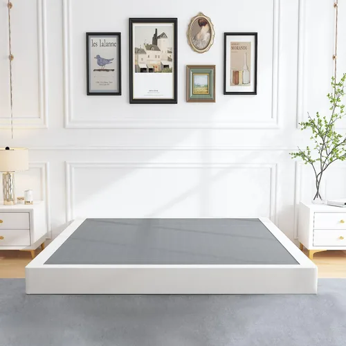 Vista 10 de ALDRICH Somier de Perfil Bajo Tamaño Twin, Somier de Metal Resistente de 3 Pulgadas para Cama Twin, Base de Colchón Antideslizante/Sin Ruido/Fácil