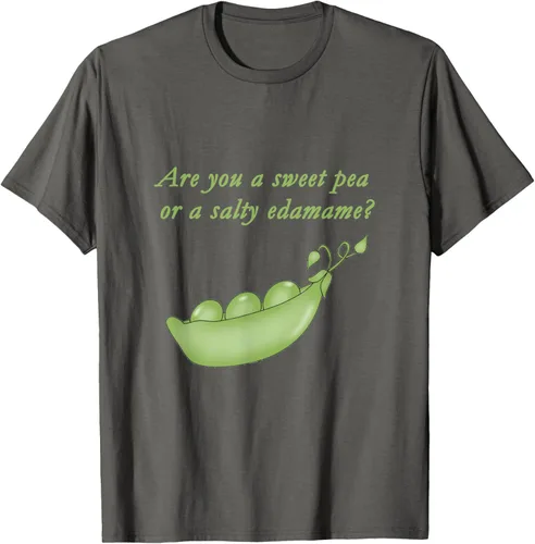 Vista 30 de ¿Eres un guisante dulce o edamame salado? Camiseta, Negro