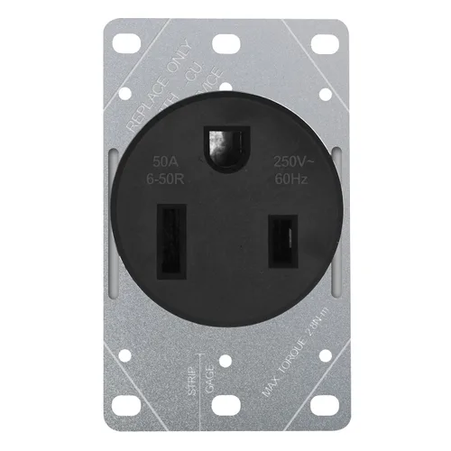 Vista 10 de Micmi Placa de pared de metal con salida de receptáculo de un solo orificio de 2.12 pulgadas de diámetro, placa de pared de tamaño estándar de 1