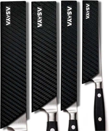 Vista 8 de Asaya Protectores profesionales para filos de cuchillo, dos fundas universales para cuchillos Streak, 6 x 1 pulgada, extra resistente, plástico ABS