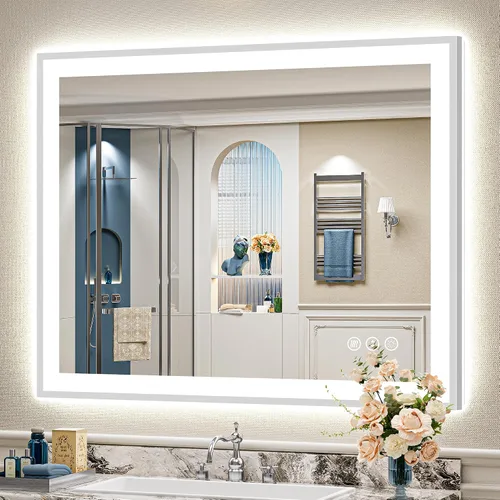 Vista 71 de 24x32 LED Bathroom Mirror, Backlit & Front Lit Lighted Mirror Retroiluminado+luz frontal