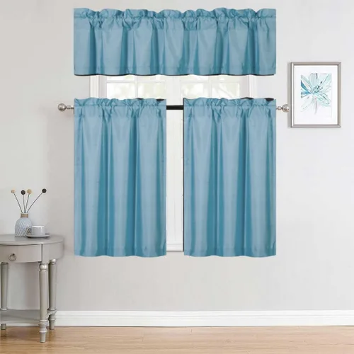 Vista 12 de Versátil juego de 3 piezas con bolsillo para barra, panel de ventana pequeña, con forro de espuma, cortina opaca (K3) (negro)