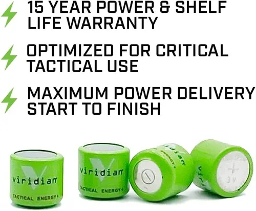 Vista 4 de Batería de Litio Viridian CR1 / 3N 3V (paquete de 4).