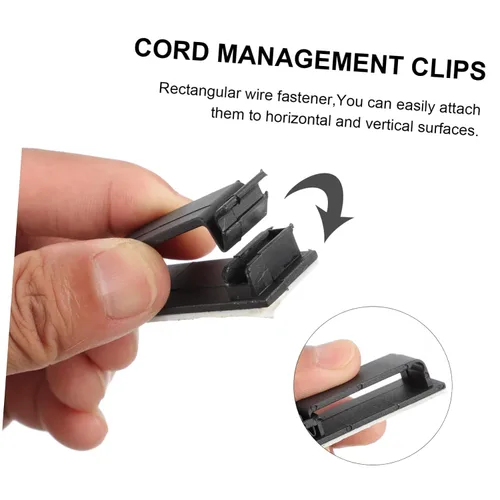 Vista 4 de Hemobllo Ganize Your Desk - 10 clips organizadores de cables autoadhesivos para auriculares, cables de cargador de teléfono