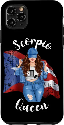 Vista 13 de Funda para iPhone 16 Puertorriqueña Escorpio Reina de Puerto Rico Morena