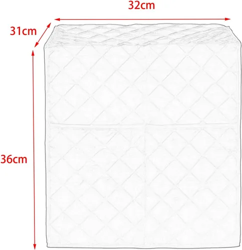 Vista 5 de KLKCMS Cubierta para máquina de café, Funda protectora acolchada para máquina de café, Cubiertas para electrodomésticos de cocina, beige